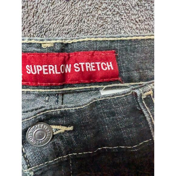 VTG Levi's 518 Size 7 Jr. Superlow Boot Cut Stretch Gray Jeans Women 31x32 - Picture 5 of 7